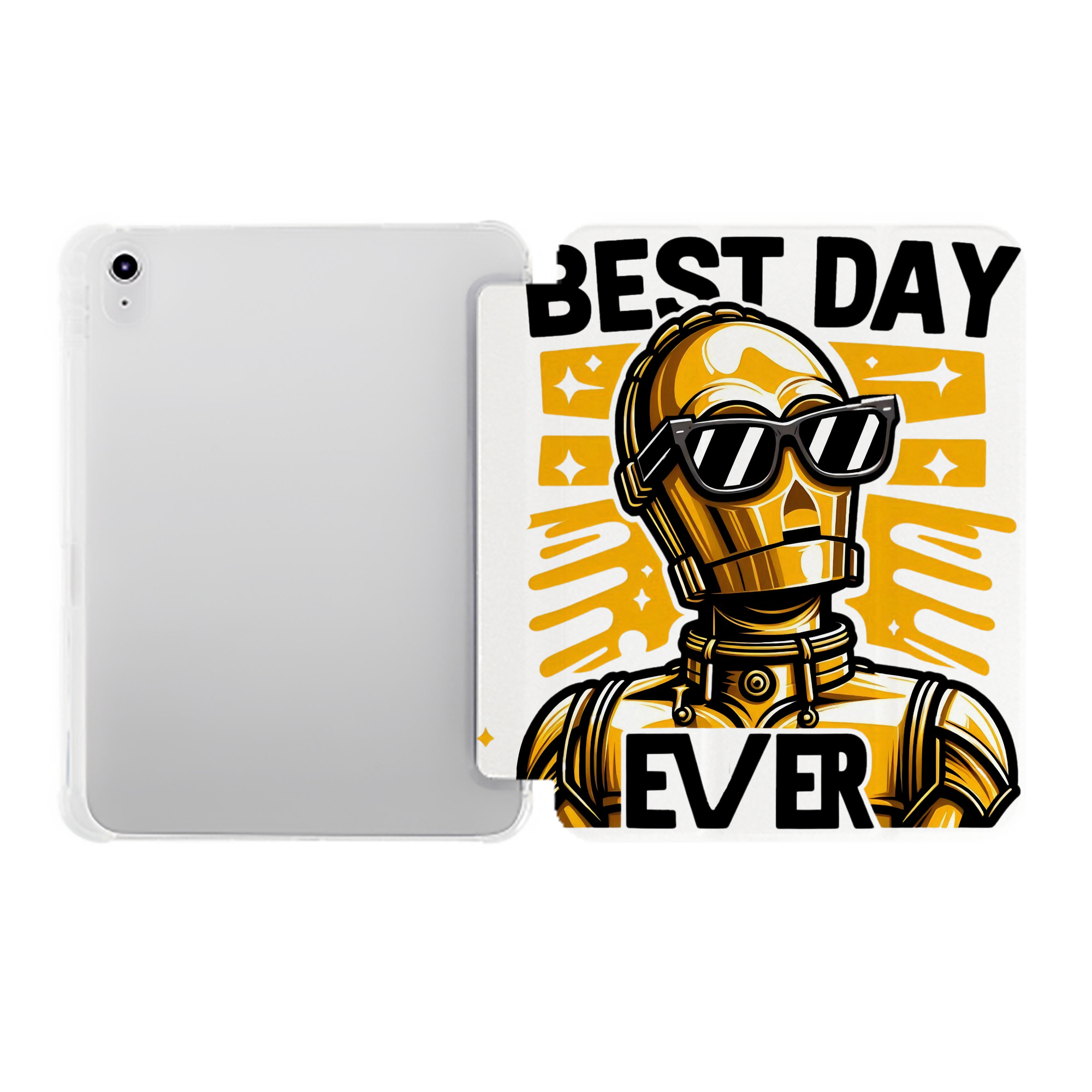 （画像用） スター・ウォーズ Star Wars IPad ケース ペン収納付き 三つ折りスタンド PUレザー×シリコン 対応機種9.5/10.5/10.9インチ